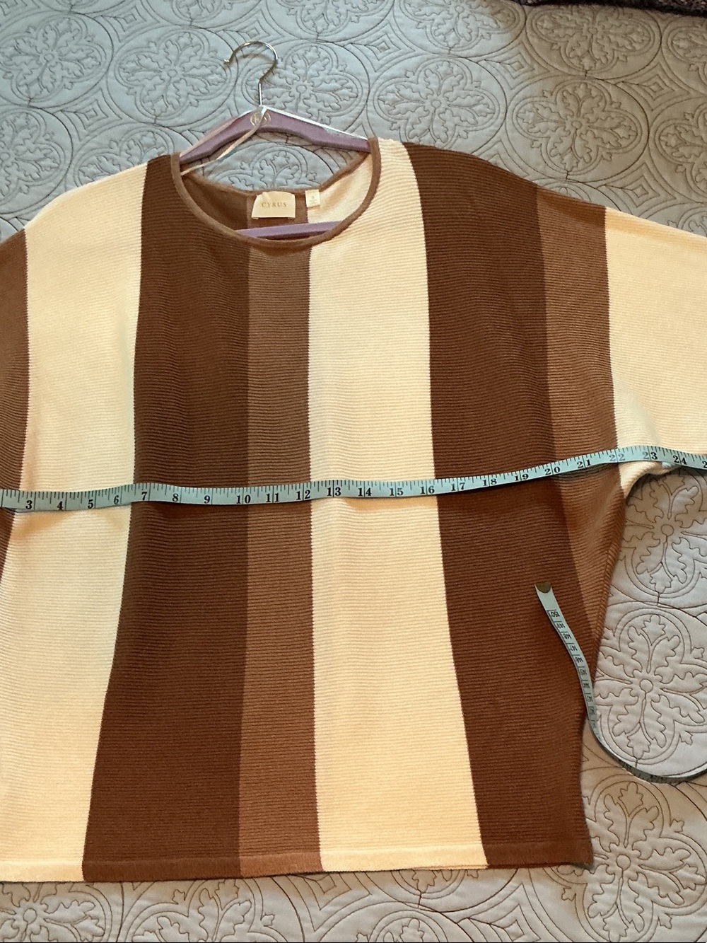 Cyrus Striped Sweater in Brown and Cream